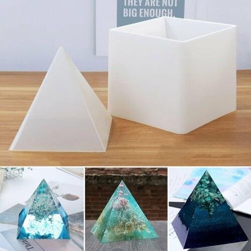 Large Pyramid Shape Mold Silicone Resin Epoxy Mould Triangle Silicone Frame Crystal Casting DIY Craft Jewelry Making Tool Decor