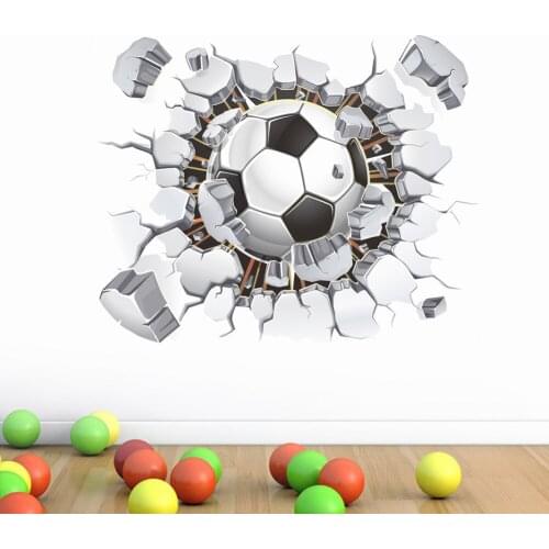 Football Soccer Ball Wall Stickers Kids Room Bedroom TV Background Living Room Home Decor Removable Wall Decals Boys Room Decor