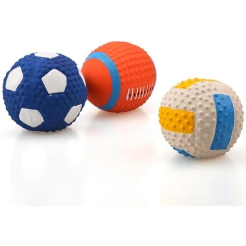 Interactive Dog Educational Toys Squeaky Latex Rubber Toys Balls Durable Dog Chew Toys Pet Dog Funny Game