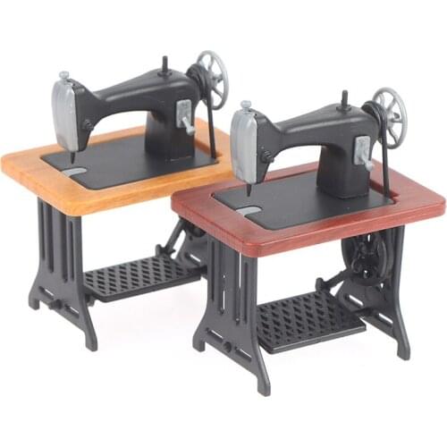 2 Size Mini Sewing Machine Simulation Home Furniture For Girl Doll House Decor