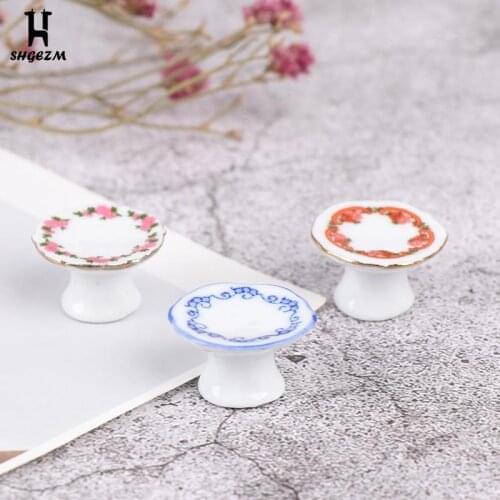 Dollhouse Miniature Porcelain Fruit Bowl Dolls Kitchen Accessories For Dollhouse Decals
