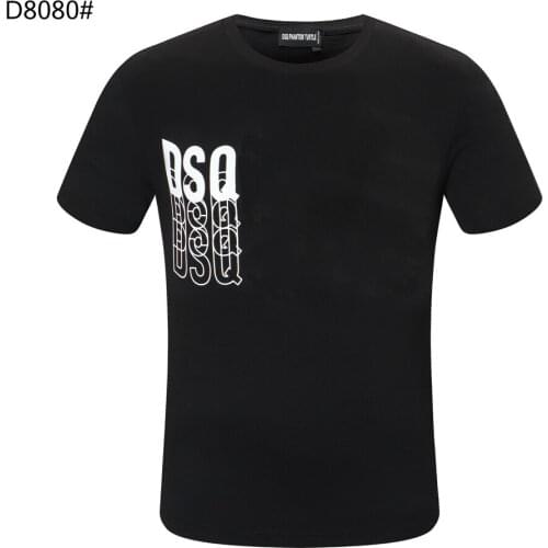 DSQ PHANTOM TURTLE Mens Short Sleeve Logo Series Graphic T-Shirt Men Fashion Print Cotton Tees Breathable Quality Tops D80801