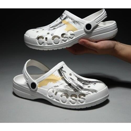 Mens and Womens Sandals and Slippers, Dual-use Non-slip Soft-soled Slippers, Mens Outer Beach Shoes, Baotou Sandals