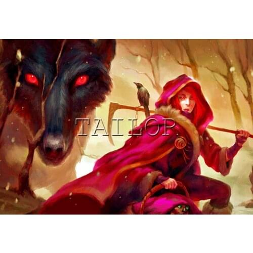 5d diamond painting kit set complet cuadros full square Grim reaper sickle wolf bird crow embroidery dirll drawing Cross stitch