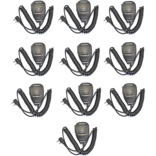 10pcs Original Baofeng Radio PTT Mic Speaker Microphone for Portable Radio Walkie Talkie UV5R UV-5R UV-5RE BF-UV82 BF-888S GT-3