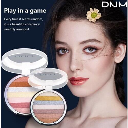 7 Colors Rainbow Eye Shadow Palette Glitter Waterproof Easy To Color Natural Long Lasting Brighten High Light Eye Shadow TSLM1