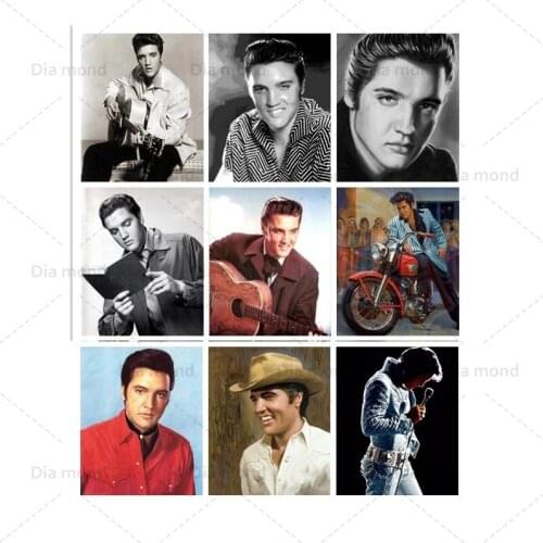 Pop Star Diamond Painting Elvis Presley Mosaic Art Cross Stitch Posters Diy Diamond Embroidery Full Drill Diamond Decor Pictures