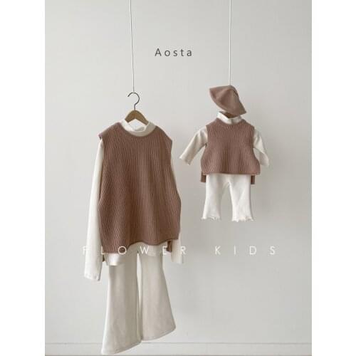 Split parents and childrens sleeveless knitted vest kids clothes fall clothes for kids clothes