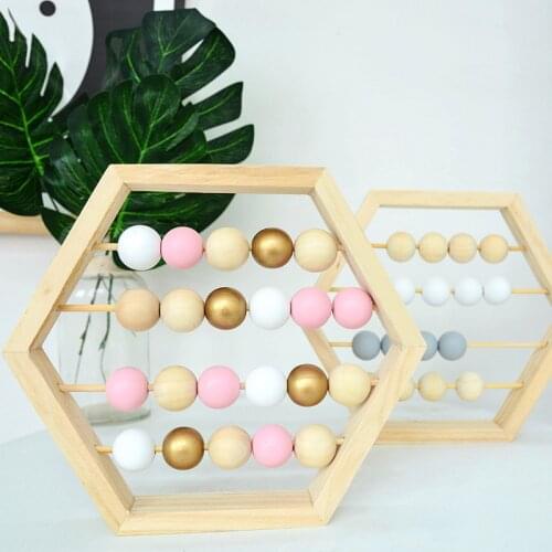 Natural Wooden Abacus With beads Kids Learning Educational Toys Wooden early education toy for kids Nursery Decoration Gifs