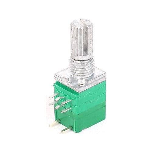 Type B Top Adjustable Dual Linear Taper Potentiometer 50K ohm Green
