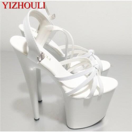 Ultra fine with waterproof 20 cm heels sandals Suede south Korean new shoe manufacturers selling fashion show