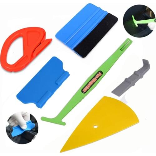 FOSHIO Vinyl Wrap Car Magnet Squeegee Scraper Tool Kit Carbon Fiber Film Applicator Car Sticker Styling Cutter Car Accessories