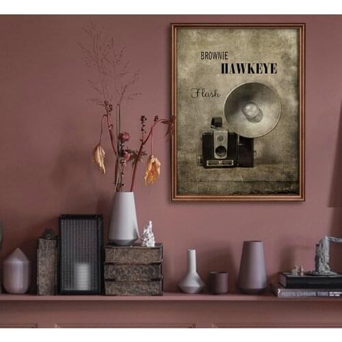 Vintage Camera Canvas Painting Posters Old Machine Photography Collection Wall Art Pictures Photographers Home Room Decor