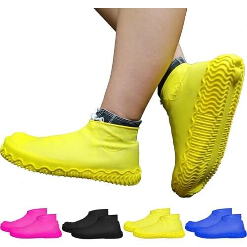 1 Pair Reusable Watertight Shoe Silicone Case Waterproof Water Rain Shoes Covers Outdoor Camping Non Slip Rubber Rain Boot