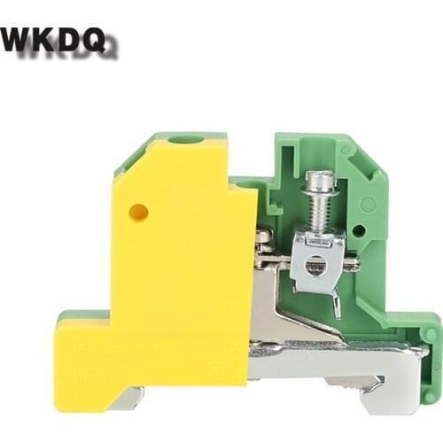 10pcs EK 6/35 Equivalent to WEIDMULLER PE Screw Connect Ground Terminals Blocks Din Rail Connector