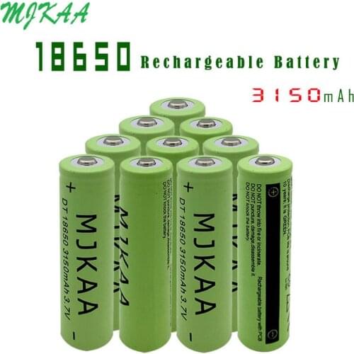 18650 3150mAh Lithium 3.7V Rechargeable Battery for Led Flashlight LI-ion Batteries