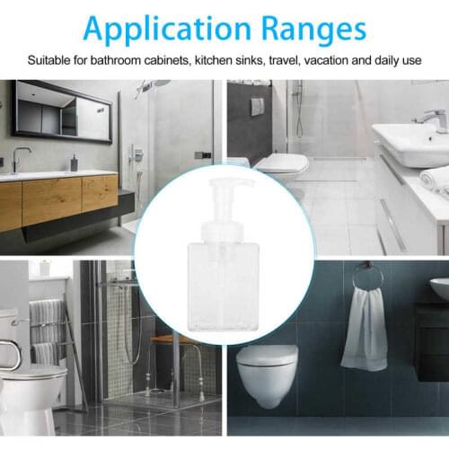 3PCS 250ml Foaming Soap Dispenser Pump Bottle Empty Foam Liquid Hand Soap Container Plastic Press Bottle Touchless Sanitizer