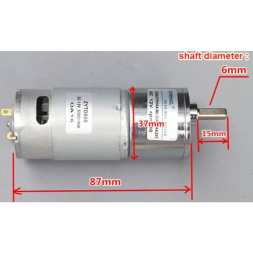 37MM Full Metal Gear Motor DC 6V~12V 80RPM Slow Speed High Torque Reducer electric motor