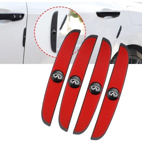 4Pcs Car Door Edge Guard Strip Scratch Protector Anti-collision Stickers For Infiniti Q50 Q50L Q60 Q70L QX30 QX50 QX60 QX70 QX80
