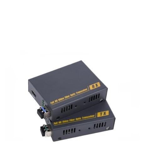 4K HDMI KVM USB Extender Converter Transmitter Receiver Over Fiber 20KM Single mode LC RS232