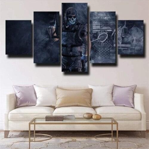 5 Piece Wall Art Canvas Game Figure Ghost Posters And Pictures Modern Home Living Room & Bedroom The Wall Decoration Paintings