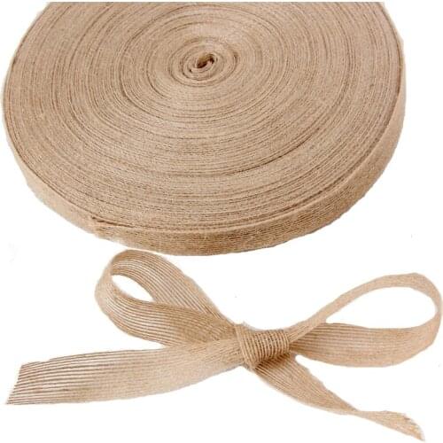 5yards 6mm-38mm Natural Vintage Jute Burlap Ribbon DIYF lower Bottle Belt Handmade Weddings Belt Strap Floristry Birthday Party