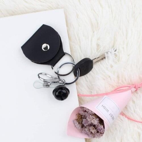 A5KC 2PCS Leather Plectrum Holder Keyrings With 10 Pieces Colorful Guitar Picks 0.46mm Durable Material Guitar Picks Plectrums