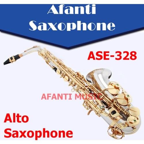 Afanti Music Eb tone / Nickel Alloy Cooper / Gold finish Alto Saxophone (ASE-328)