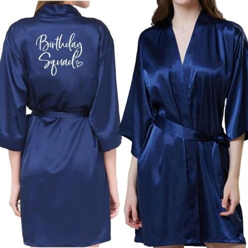 Bridal Party Wedding Satin Robe Birthday Party Robe satin Birthday girl gift kimono robes