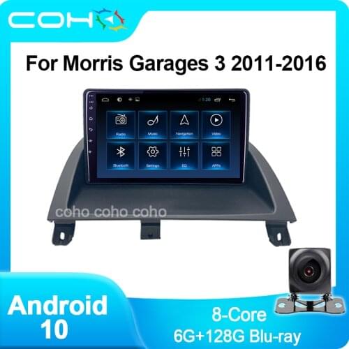 COHO For MG 3 2011-2016 Android 10.0 4G Car Radio Player Navigation GPS Octa Core 6GB+128GB Radio Multimedia