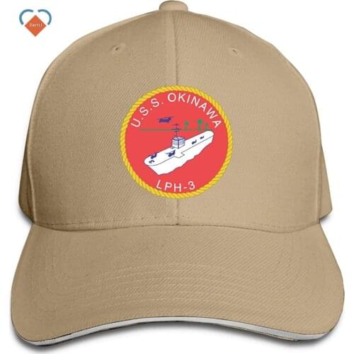 Baseball Caps For Men Women Fashion Navy USS Okinawa LPH3 Adjustable Baseball Caps Vintage Sandwich Hat