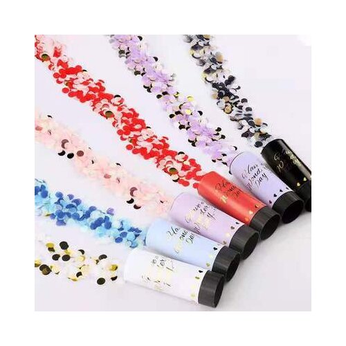Confetti Cannons Party Poppers Wedding Streamers Air Compressed Confetti Handheld Graduation Wedding Party Supplies