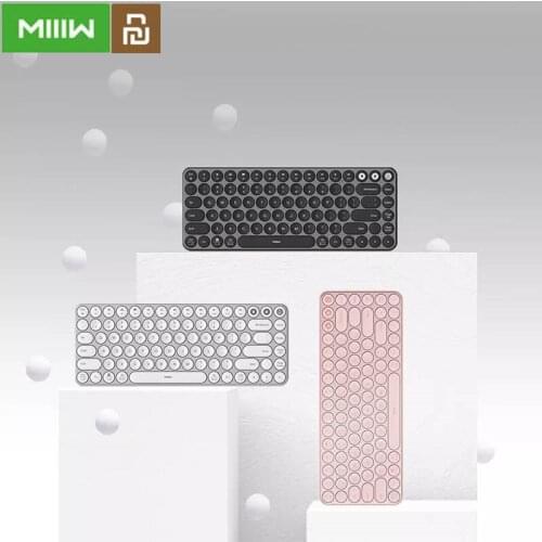 MIIIW Mini Bluetooth Dual Mode Keyboard 85 Keys 2.4GHz Multi System Wireless Keyboard For Office Computer Laptop Tablet for home