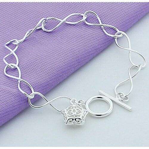 Fashion Simple Silver 925 Bracelet Cute Star Pendant Charm Bracelet For Women Luxury Jewelry New 2019