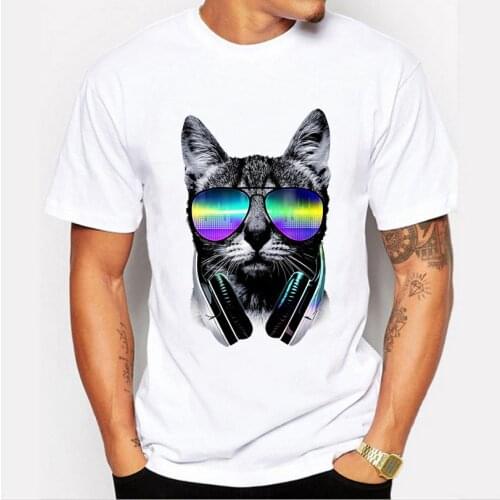 MKASS Mens T-shirts Fashion Animal Dog Print Hipster Funny t shirt Men Summer Casual street Hip-hop Tee shirt Male Tops 5XL