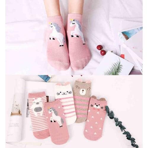Hot Ear Plush Harajuku Print Cute Women Socks Cotton Spring Novelty Cartoon Cat Animal Pattern Kawaii Calcetines Mujer Sokken