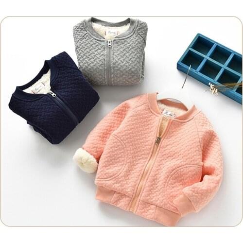 2020 Girls autumn winter coats Jackets kids boys casual thick parkas Infant children velvet outerwear newborens cotton coat