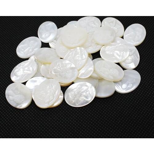 Oval Angel Single Sculpture Natural Shell Beads Oval Shape For DIY Jewelry Pendant Necklace Jewelry Accessories Size 15x20x3mm