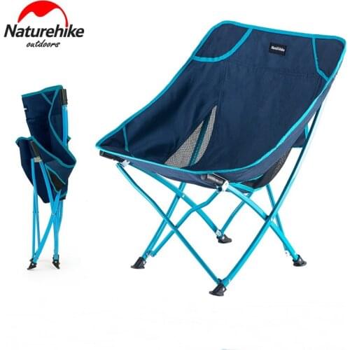 Naturehike Outdoor fishing chair simple horse stool moon chair portable folding chair Deck Chair Armchair BBQ Bearing Max 120kg
