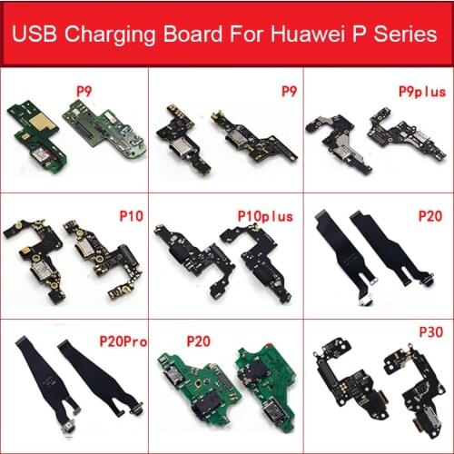 USB Charger Board For Huawei P8 P9 P10 P20 P30 P20 PRO Lite PLUS Mini 2017 Charging Port Dock Connector Flex Cable Tested Good