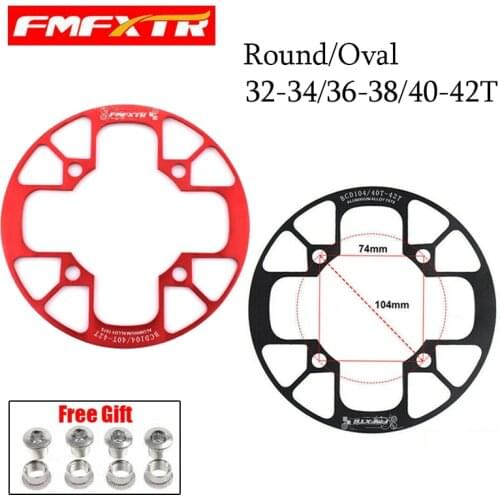 Mountain Bike Crank Protector Chainring 104BCD Round Oval Protection Cover bicycle alloy Crankset Guard Chainwheel Accessories
