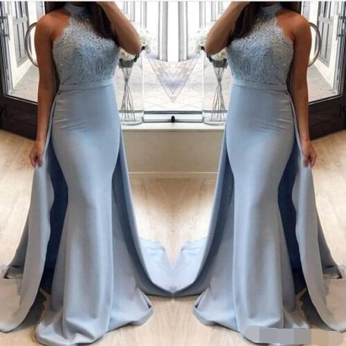 Free shipping Arabia Muslim custom made Luxury With Train Mermaid 2021 Evening Party Wear Dresses Gowns For Women Plus Size