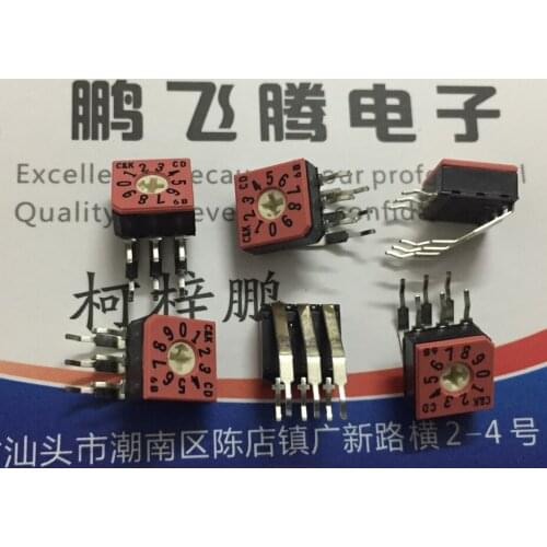 1PCS Original U.S. C&k CD10RM0AK 0-9/10-bit rotary dial coding switch 3: 3 side adjustable feet