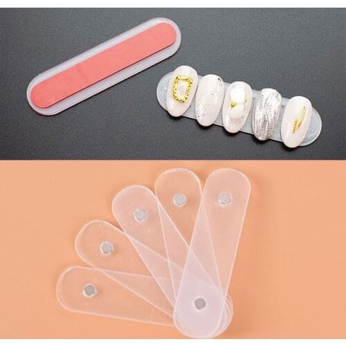 10/24pcs Nail Art With Magnet Acrylic Strip Display Strip Display Board Japanese Transparent Display Strip DropShipping