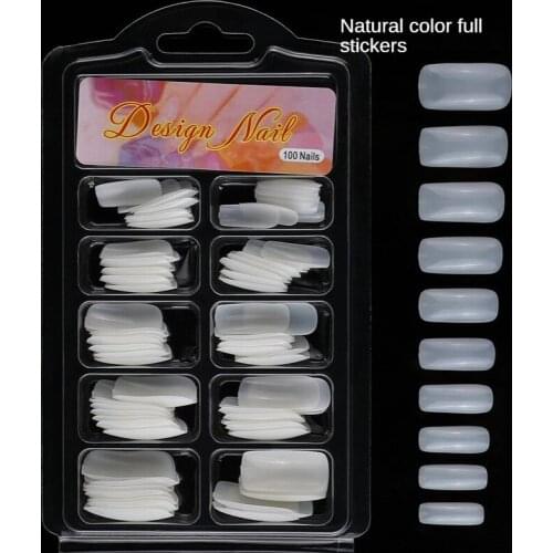 100PCS Natural Color French False Nail Tips Artificial Fake Nails Art Acrylic Manicure Tools