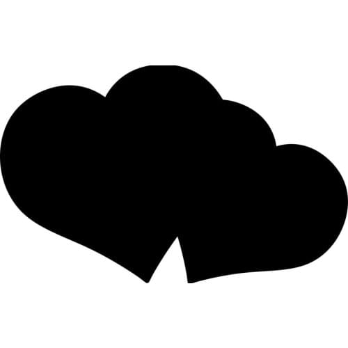 17*10.7cm Double heart Vinyl Decal Phone Car Sticker,2019 New Style Hot Be Different new Car Styling car sticker