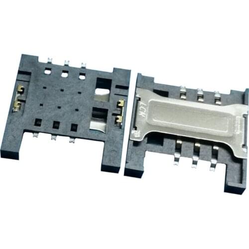 2Pcs Sim Card Reader Slot Tray Holder Connector Socket For Lenovo A278T A670T A318T A320T A360E A30T A868T MA169 A660 Plug