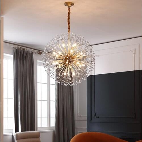 2021 Modern Luxury Led Crystal Chandelier Dandelion Lighting For Home Decoration AC110V-220V SUN-WU-KONG Lighting