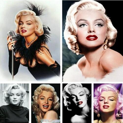 5D DIY Diamond Painting Marilyn Monroe Cross Stitch Full Square Rhinestone Home Decoration Gift