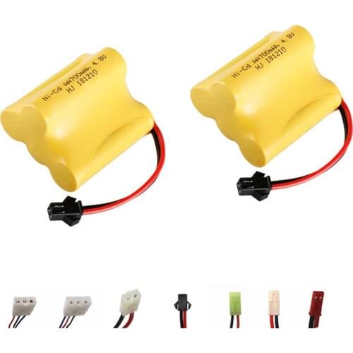 4.8v Ni-cd Battery For Rc toys Cars Boats Guns Tanks Robots 700mah 4.8v Rechargeable Battery 4* AA Battery Pack 2Pcs For RC boat